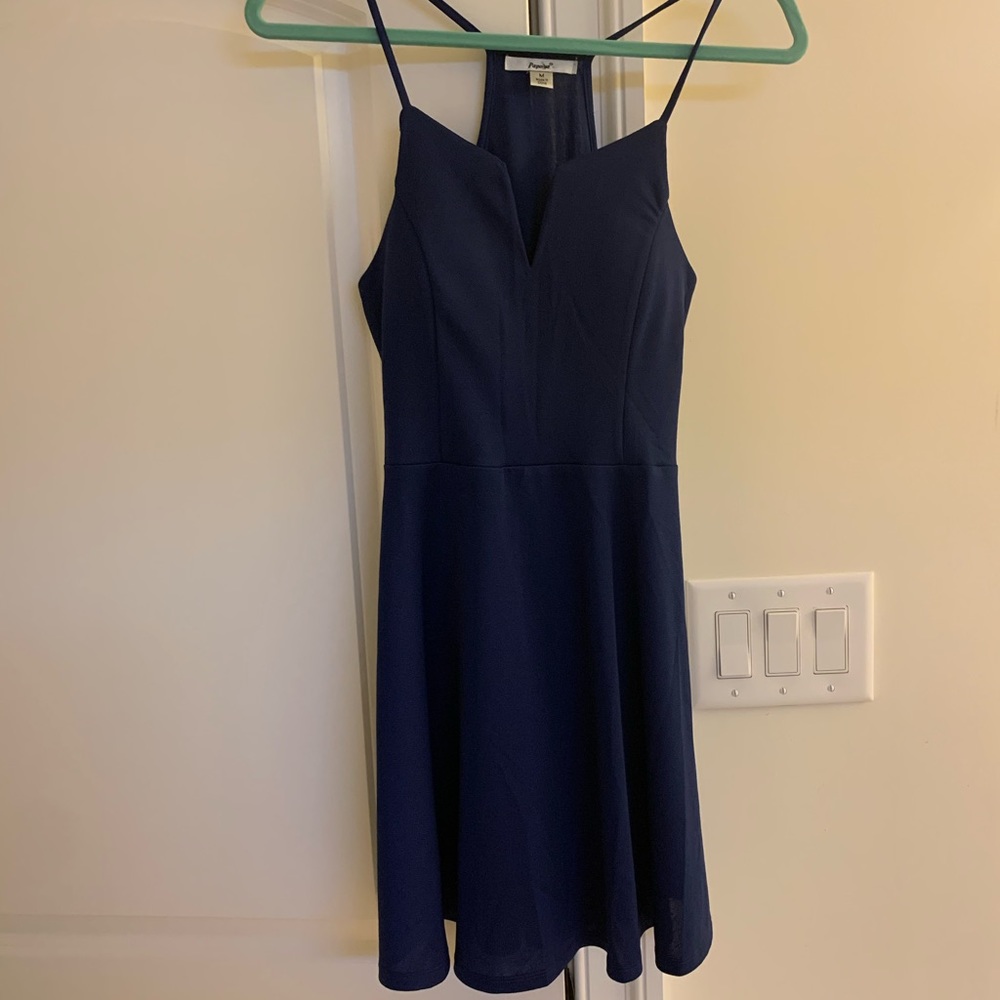 Navy blue mini dress